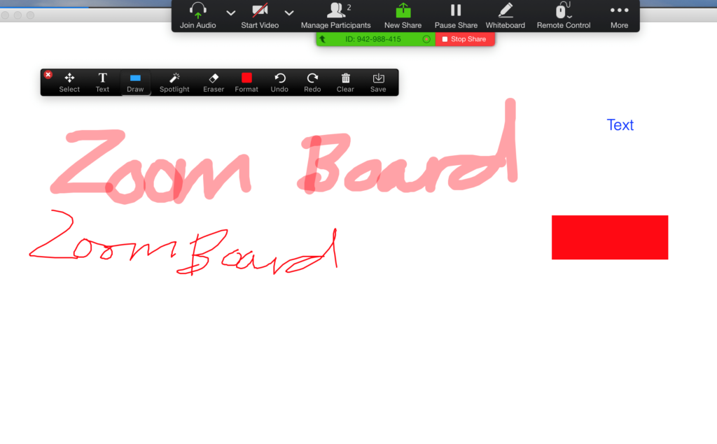 Online Whiteboard from Zoom Oases Online