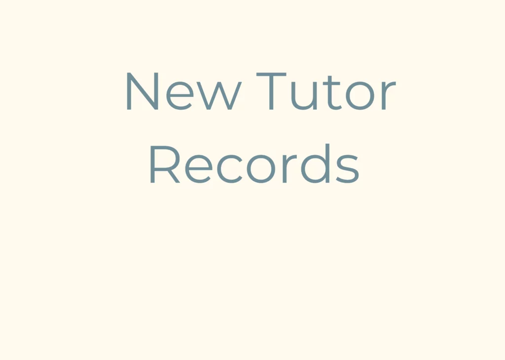 create new tutor records