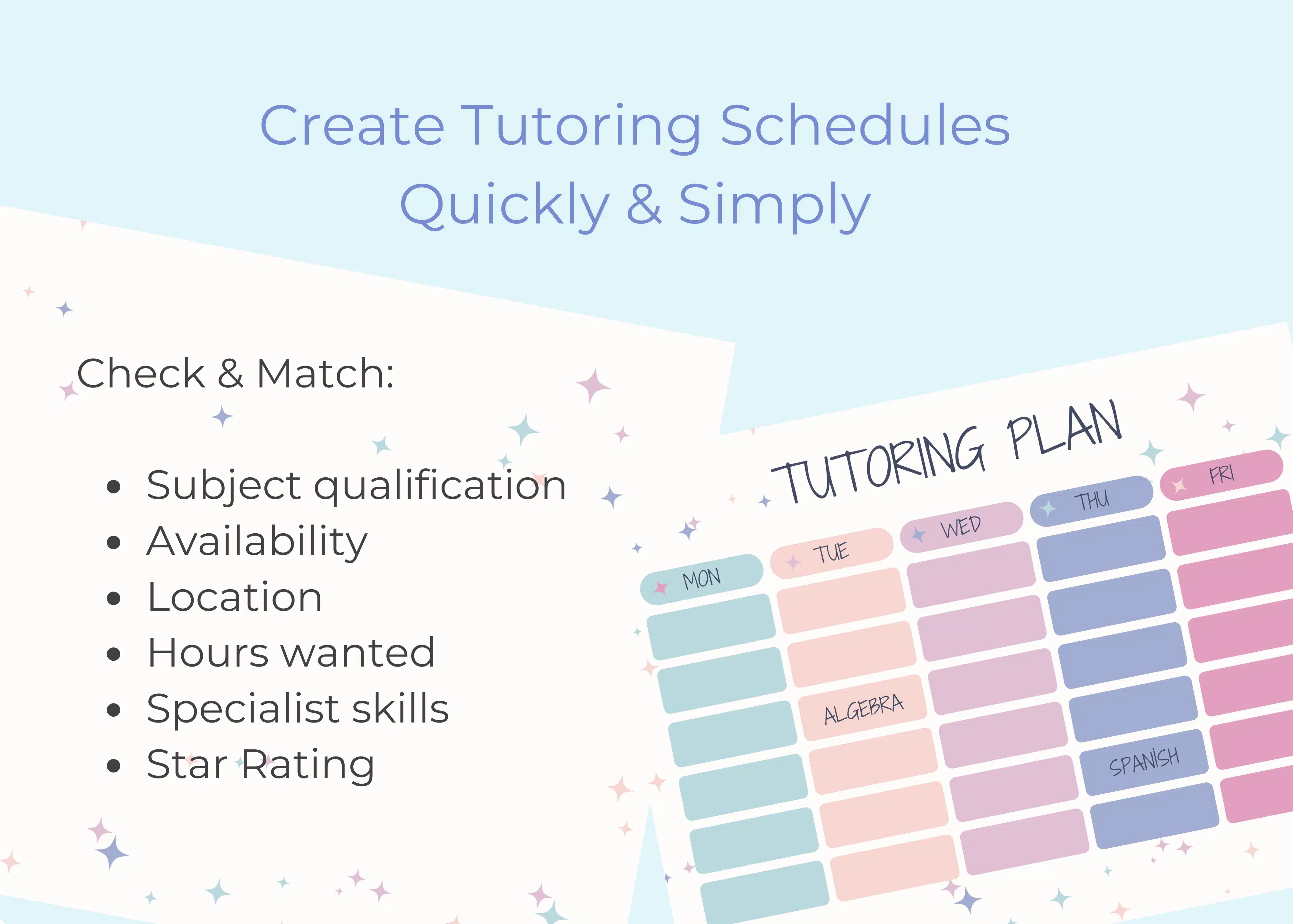 tutoring schedules