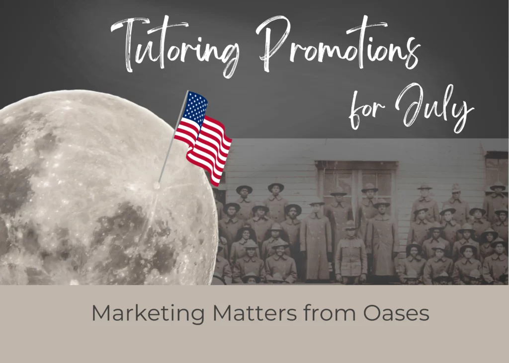 tutoring promotions for july, marketing matters